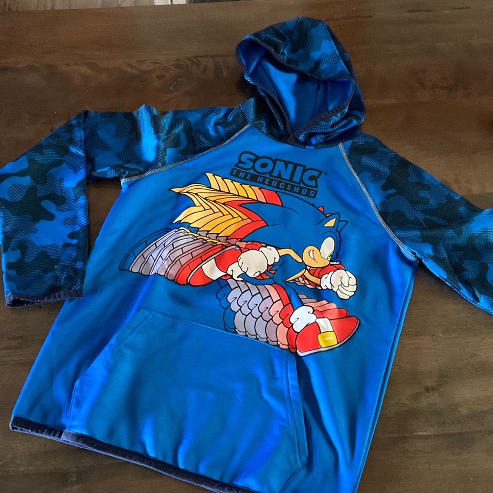 Kids sonic the hedgehog camo hoodie
